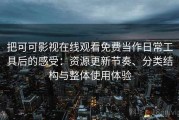 把可可影视在线观看免费当作日常工具后的感受：资源更新节奏、分类结构与整体使用体验