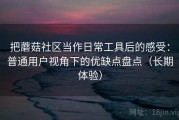把蘑菇社区当作日常工具后的感受：普通用户视角下的优缺点盘点（长期体验）