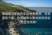 围绕樱花影院的实际使用感想：资源更新节奏、分类结构与整体使用体验（稳定性观察）