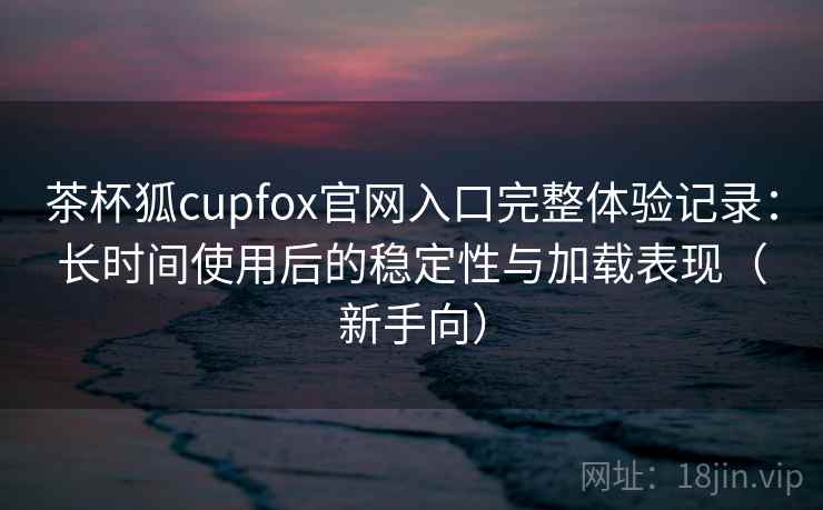 茶杯狐cupfox官网入口完整体验记录：长时间使用后的稳定性与加载表现（新手向）