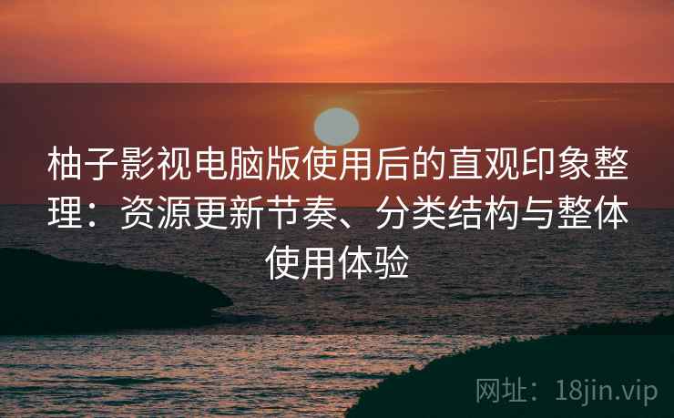 柚子影视电脑版使用后的直观印象整理：资源更新节奏、分类结构与整体使用体验