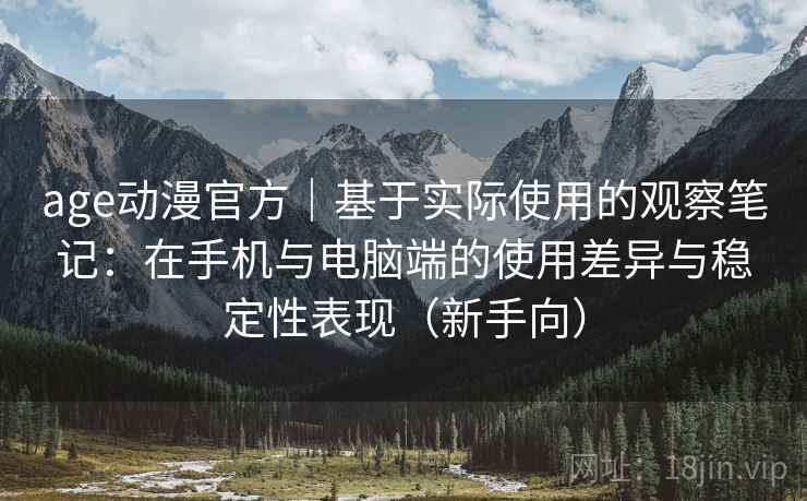 age动漫官方｜基于实际使用的观察笔记：在手机与电脑端的使用差异与稳定性表现（新手向）